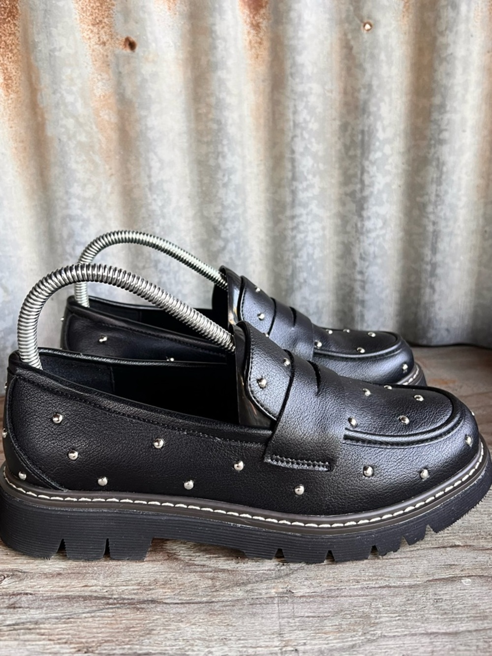 Corkys Stud Muffin Studded Lug Sole Loafers
